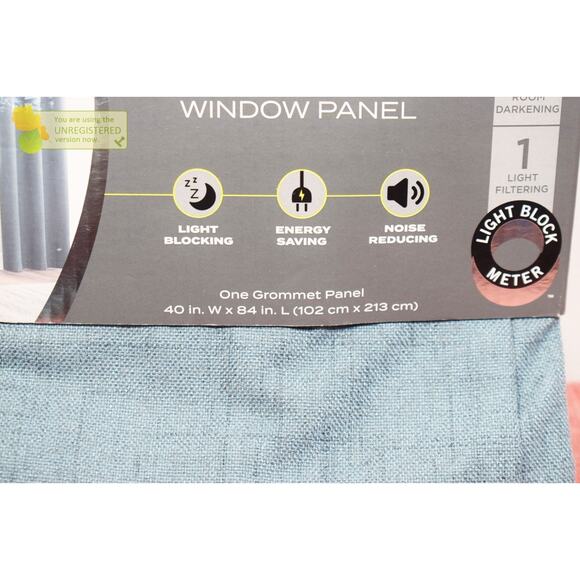 Sun Zero 40x84" Arlander Crosshatch Thermal Blackout Grommet Curtain Panel Blue* - Picture 3 of 8